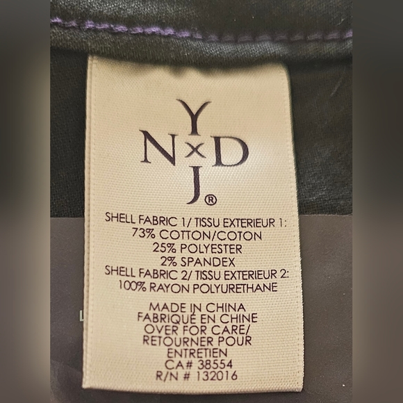 NYDJ Leggings Style #M62D21GW In Black With Faux Leather Front Size 0 NWT - Picture 4 of 7